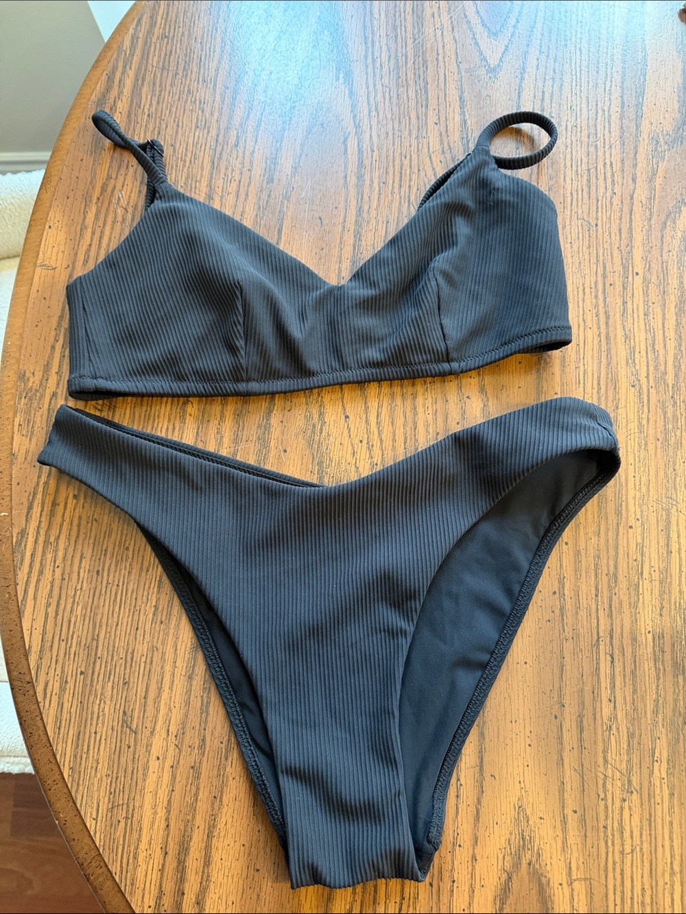 lululemon athletica Ribbed Black Bikini Set